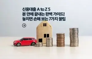신용대출 A to Z 5분 만에 끝내는 완벽 가이드! 놓치면 손해 보는 7가지 꿀팁