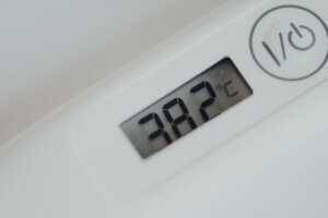 white thermostat at 20 5