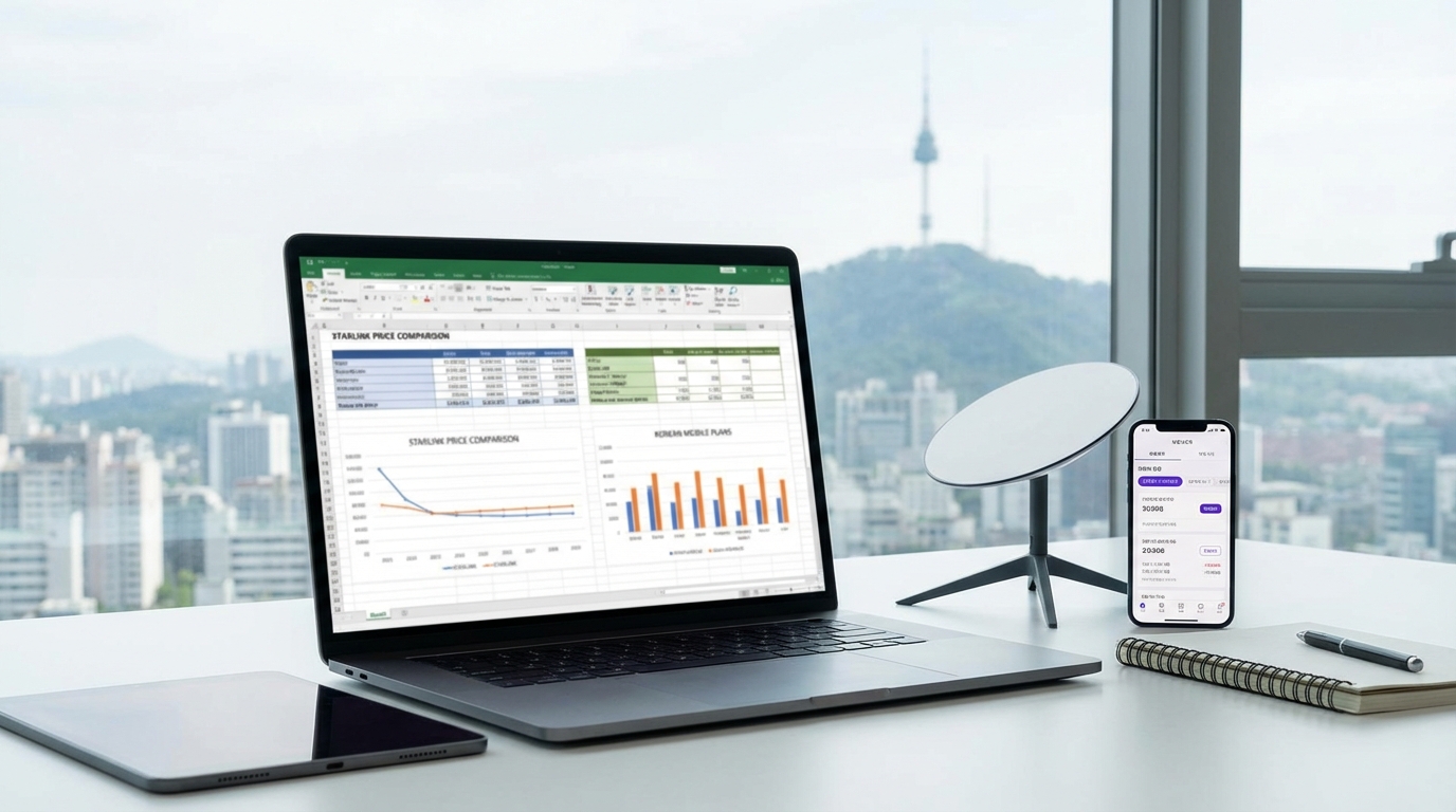 starlink 가격 비교 - 국내 통신사 모바일 요금제와의 Starlink 가격 비교