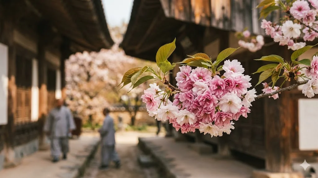 개심사 겹벚꽃 — 개심사 겹벚꽃이 특별한 이유 관련 설명 이미지