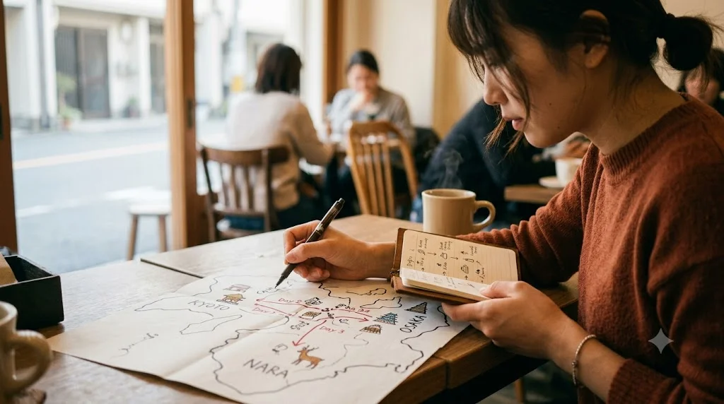 오사카 교토 나라 3일 — 3일 동선, 이렇게 짜여 있습니다 관련 설명 이미지